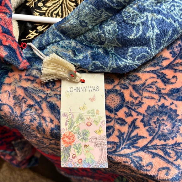 Johnny Was Biya Olivia Sherpa Mulitcolor Patchwork Pullover Hoodie - Picture 6 of 7